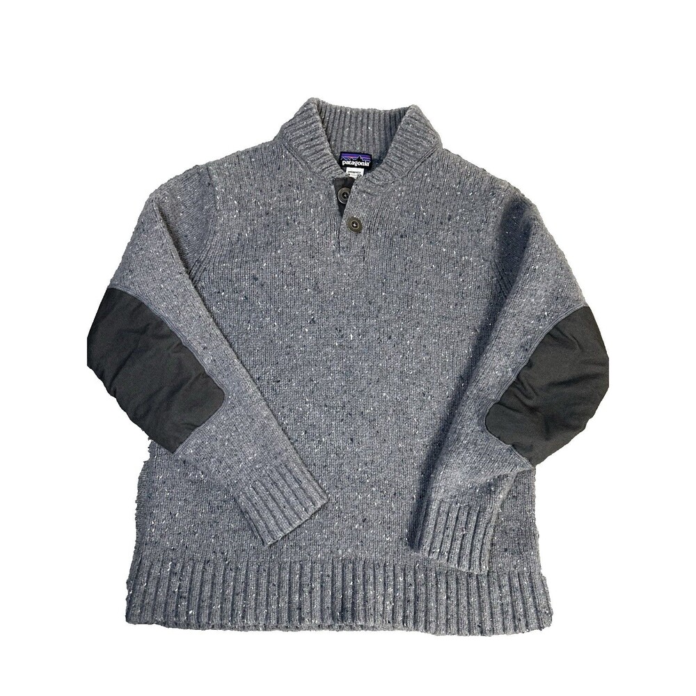 Patagonia Sweater Off Country Men’s Mock Neck Gray Large